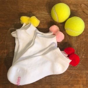 Pom Pom tennis socks - Red NWOT